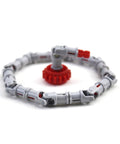 Universal U Joint 3L Set For Robotics Projects 15 Piece Light Gray U Joints arranged in a circle with a red connector