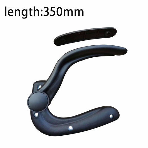 Replacement Adjustable Armrests for Office and Gaming Chairs, 350mm length, black, universal arm supports with elbow pads.