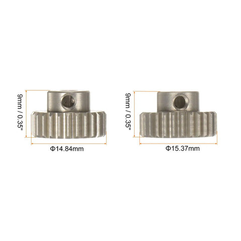 Beef Up Your RC Car With Hardened 48P Pinion Gear Set 2 Pack 26T 27T For 1 Eighth Inch Motor Shafts, 48 Pitch 7075 Aluminum Gears