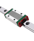 Top Notch MGN12 12mm Linear Guide Rail System With Smooth Sliding Blocks Available In Various Lengths Including 385mm close-up of sliding block.