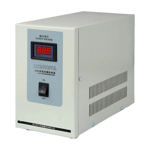 Top Shelf Industrial 220V Single Phase AC Voltage Regulator with digital display for precision power management.