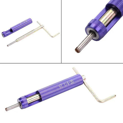 50 Pcs 1/4-20 UNC Stainless Steel Thread Insert Kit with installation tool for damaged tapped holes close-up