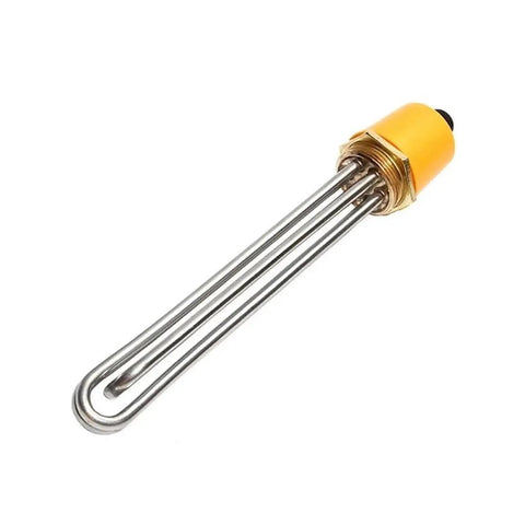Heavy Duty One And A Half Inch Copper Thread Immersion Water Heater Featuring Real Tough Corrosion Resistant Stainless Steel Heating Element.