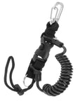 Scuba Diving Coil Lanyard With Stainless Steel Spring Clip And Quick Release Buckle for underwater gear like flashlights and cameras TPU