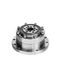 CS 14 II Harmonic Drive CSF 14 II strain wave gear reducer for automation with zero backlash precision, metal, front view.
