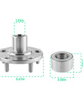 Drop In Front Wheel Hub Bearing Assembly 930-401-510063 Fits Toyota Highlander AWD 2001-2007 and Camry Front View