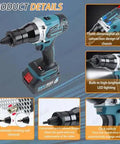 No Plug Hassle Badass 26V Cordless Rivet Nut Gun Kit With Two Beefy Batteries For M3 Through M12 Fastening Tasks, showcasing design features.