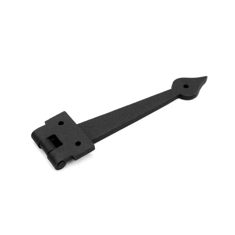 Tough As Nails Black Wrought Iron Strap Hinge Pair With Classic Spear Tip 7 Inch Rust Resistant Heavy Duty Flush Mount Cabinet Door Hardware For Farmhouse Barn Gates