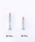 Zinc Plated Steel Hollow Wall Anchor Screws Kit For Drywall 40 Pcs Molly Bolts Fasteners Set with Two Sizes Displayed