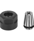 Premium ER11 Collet Chuck With Strong Spring Steel Design For Heavy Duty Drilling And Boring featuring 6mm and 3.175mm clamping nuts.