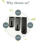 Top Notch Stainless Steel Sliding Gate Bolt Door Lock Latch With Brushed Finish Heavy Duty Rust Resistant Hardware displayed in three sizes.