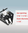 Two In One Heavy Duty Wiper Arm And Battery Terminal Puller Kit with adjustable jaws, silver and black material, close-up view