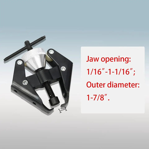 Two In One Heavy Duty Wiper Arm And Battery Terminal Puller Kit with adjustable jaws, silver and black material, close-up view