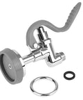 Heavy Hitter Commercial Pre Rinse Sprayer Valve Replacement Kit featuring chrome valve, gray handle, and sealing rings for high pressure dish spray.
