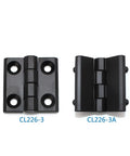 Black Zinc Alloy Heavy Duty Hinge For Electrical Cabinet Doors Folding Style CL226-3-3A 1 Piece Built To Last Tough As Nails Mount Rugged Metal Hinge For Durable Cabinet Panels High Strength Easy Install, front and side view