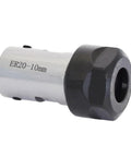Heavy Duty Collet Chuck Motor Shaft Extension Rod For CNC And Milling Machines, 10mm, steel material with ER20 design.