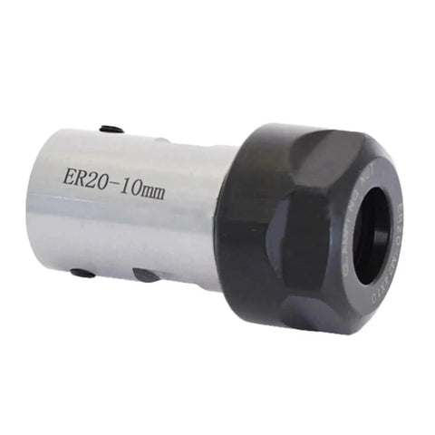 Heavy Duty Collet Chuck Motor Shaft Extension Rod For CNC And Milling Machines, 10mm, steel material with ER20 design.