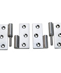 Heavy Duty Detachable Zinc Alloy Hinge For Automation Equipment Components One Piece Durable Industrial Hardware For Machinery Doors And Panels Easy Install Model XG02-200R, chrome hinge set