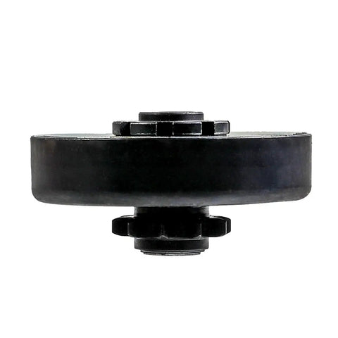 Smooth Operator Centrifugal Clutch For Go Karts And Mini Bikes Featuring 5/8 Inch Bore 10 Tooth Build, side view showing steel construction.