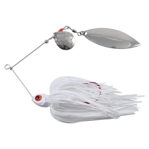 Reed Runner Tandem Spin Premium Spinner Baits For Freshwater Lures That Catch Bass Pike And Musky White Shad 3/8 Oz A Killer