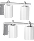 Two Pack Stainless Steel Slide Gate Roller Guide With Three Inch Nylon Rollers, L-Shaped Bracket And Adjustable Bolts For Sliding Gates
