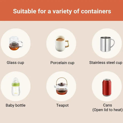 Electric Coffee Mug Warmer With Three Heat Settings And Four Hour Auto Shutoff keeps different container types heated.