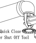 Heavy Duty Fire Sprinkler Shut Off Tool That Works Like A Champ To Halt Accidental Sprays And Slash Water Damage Costs On Any Commercial Job Site Today, shown sealing sprinkler head.