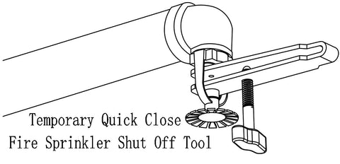 Heavy Duty Fire Sprinkler Shut Off Tool That Works Like A Champ To Halt Accidental Sprays And Slash Water Damage Costs On Any Commercial Job Site Today, shown sealing sprinkler head.