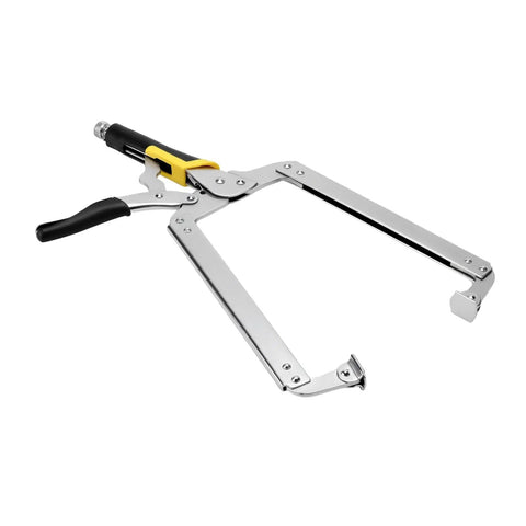 18 Inch C Type Welding Clamps Set Of 4 Beefy Locking Pliers Face Clamps, high carbon steel, open on white background