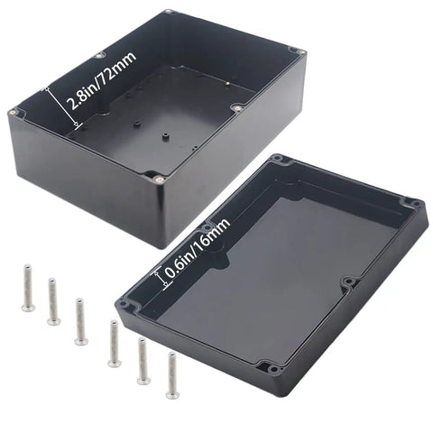 IP67 Waterproof Junction Box Enclosure For DIY Electronics Projects, Tough As Nails ABS Plastic Outdoor Case with screws