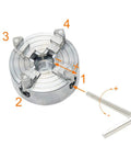 4 Jaw Lathe Chuck For Mini Wood Lathe, A Workhorse Self Centering Wood Turning Chuck With Connecting Rod And Wrench included