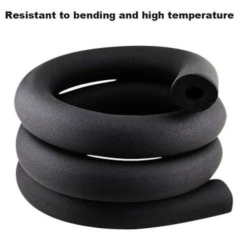 Coiled Three Quarter Inch Foam Tubing Insulation For Pipes, Durable Rubber, Six Feet Long, Inner Diameter Three Quarter Inch