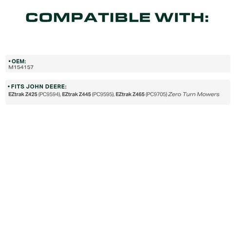 Replacement Drive Belt For John Deere EZtrak Z425 Z445 Z465 Zero Turn Mowers Aramid Cord V Belt compatibility chart