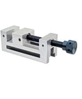 Heavy Duty Beefy Manual Bench Vise For CNC Mill And Welding Setup features a sturdy aluminum construction with a screw mechanism.