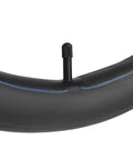 Close-up of 24 Inch Bike Inner Tube Fits 24x2.10 To 2.40, Schrader Valve 35mm, Pack Of 2, showing valve detail on butyl rubber