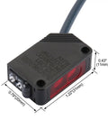 Machine Vision Sensor E3Z-D81 30-100mm Diffuse Reflection Photoelectric Switch With Light/Dark PNP Output, 10-30VDC Infrared Sensor For Industrial Automation And Pro Grade Quality Control, black plastic, 31x20x11mm