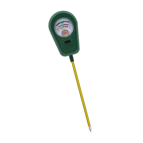 Rugged Metal Rod Soil Tester For Garden And Field All In One Ground Inspector Analyzes pH Nutrients And Moisture In Outdoor Soils With Tough ABS Construction, green dial