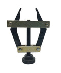 Metal chain puller clamp with threaded screw and dual jaws for motorcycle/bicycle roller chains