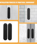 4 Pack Recessed Door Pulls With Strong Adhesive For Sliding Closet Doors And Panel Doors, installed on various surfaces