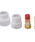 Gas Lens Welding Torch Consumables Cup Electrode Holder And Connector Set For WP 17 18 26 Four Piece Copper Construction