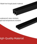 Sliding Door Track Kit For One Quarter Inch Thick Panels, U Channel Rubber For Sliding Cabinet And Closet Doors, Black, 4 Feet