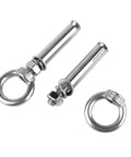 Beefy Heavy Duty Concrete Wall Eyebolt Anchors Set, 6 Pcs Expansion Eyebolts M6x70mm In 304 Stainless Steel, Rust Resistant