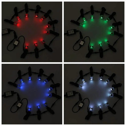 WiFi RGB LED Deck Lights Kit 10 Pack, Recessed In Ground Outdoor Lamps, Waterproof Low Voltage, Color Changing, Alexa and Google Assistant Voice Control, Easy App Control for Patio Path Yard Stairway Landscape