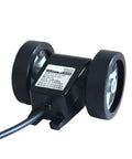 Close-up of a grease proof rubber encoder counter for Hardcore Industrial Measuring Wheel with digital length sensor.