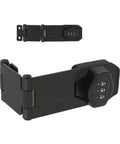 Gate Locks Twist Hasp Latches Without Combination Lock, black metal latch, 3-inch size for secure gate closure.