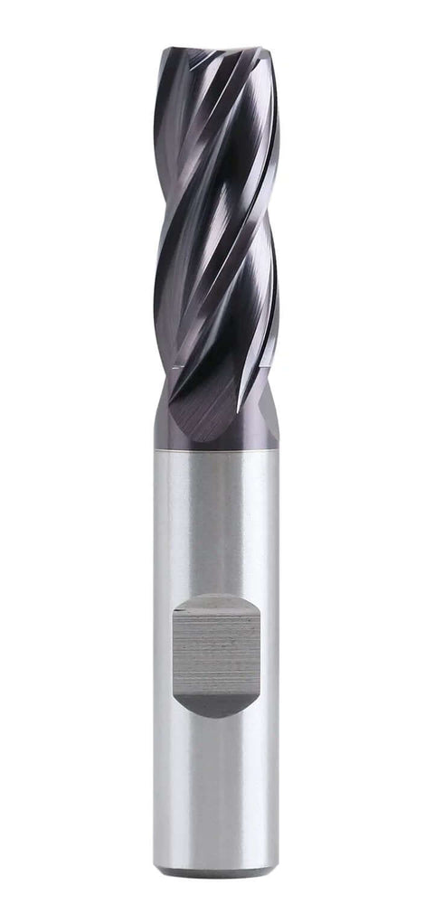 End mill, Accusize M42 cobalt TiAlN coating, CNC, center-cut finishing tool