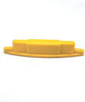 Lonfgrc High Sensitivity Magnetic Studs Sensors Tool for Drywalls and Wood Wall Builtin Technology Red, yellow plastic tool side view.