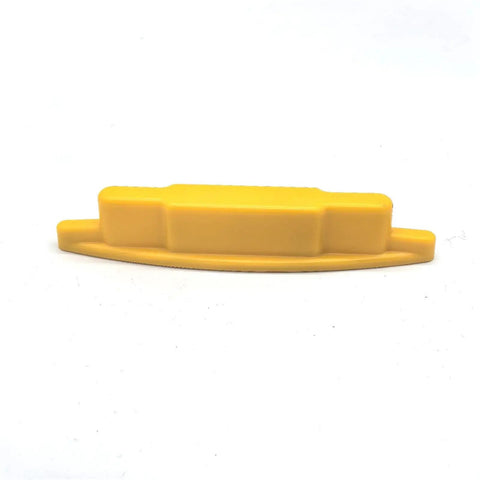 Lonfgrc High Sensitivity Magnetic Studs Sensors Tool for Drywalls and Wood Wall Builtin Technology Red, yellow plastic tool side view.
