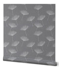 Gray Dandelion Silver Metallic Wallpaper Featuring Fibrous Texture And Eco Friendly PVC Free Finish Super Slick Paste The Wall Application