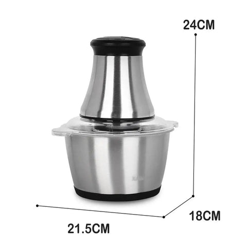 Njjowrq Electric Meat Grinder Chopper 350W Stainless Steel Mincer Kitchen Food Press Machine dimensions 24CM height 21.5CM width 18CM depth